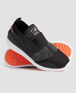 Superdry SD Superlite Elastic Runner Férfi Cipő Fekete/Fehér | NKPZA3682